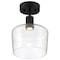 Access Lighting Port Nine Chardonnay, Chardonnay LED SemiFlush, Matte Black Finish, Seeded Glass 63147LEDD-MBL/SDG - alternate 3